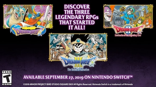 Phiên bản quốc tế Dragon Quest I, II và III sẽ phát hành trên Switch