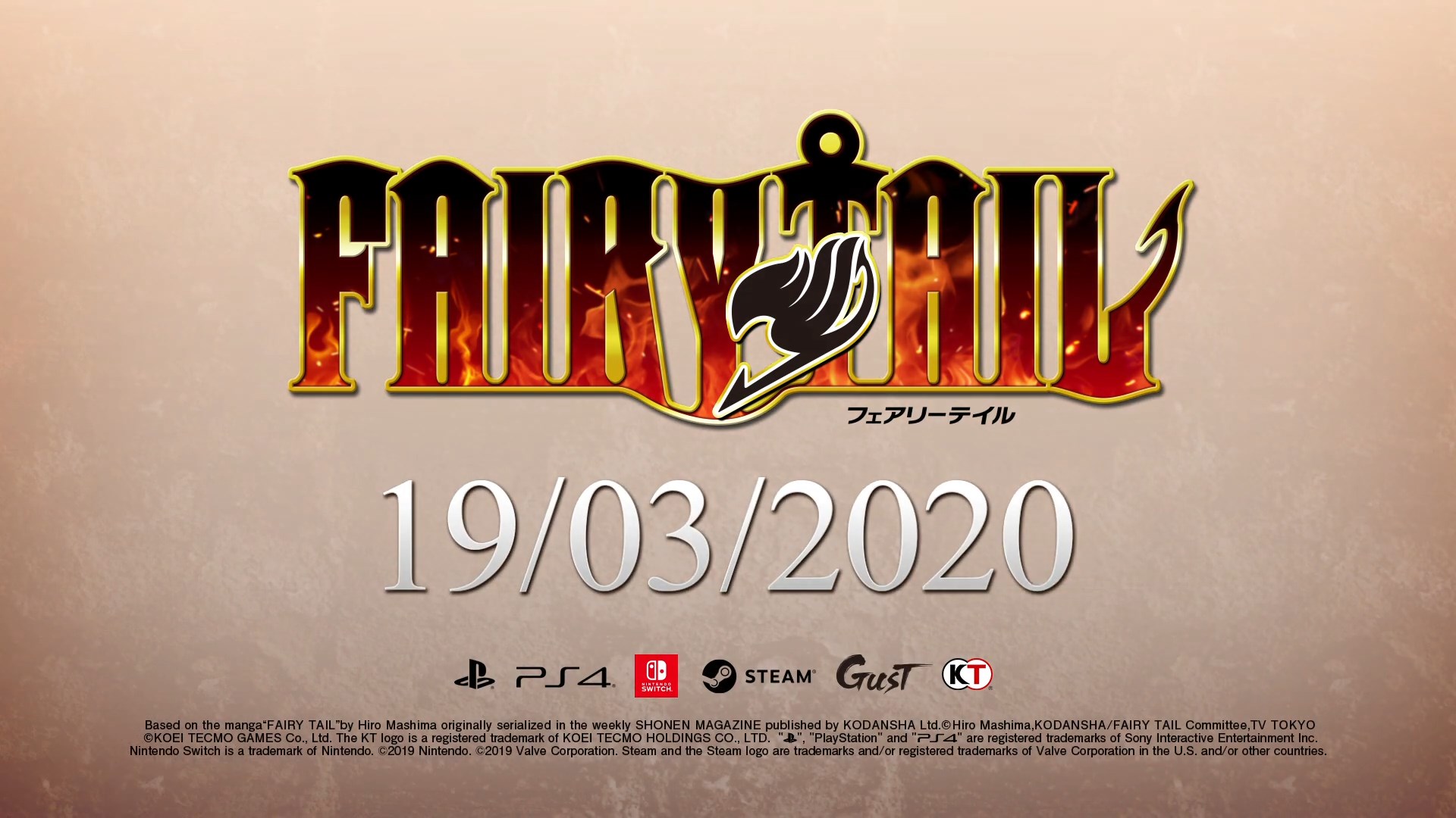 Fairy Tail sẽ phát hành vào 19 tháng 3 năm 2020