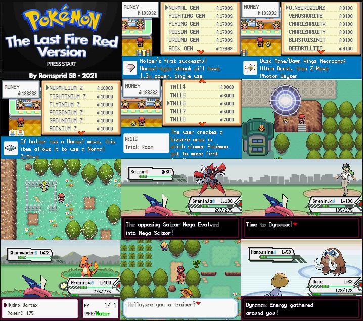 HOW TO MEGA EVOLVE AND DYNAMAX POKEMON IN POKEMON LAST FIRE RED 