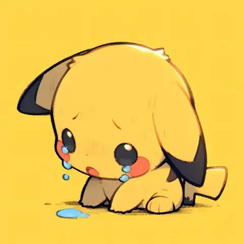 Ảnh Pikachu Buồn Với Bối Cảnh Nghệ Thuật