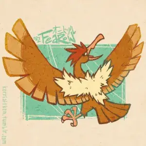 Couldn't Find Any Official Art Of Fearow From Behind, So Have Some Fanart *click For Source