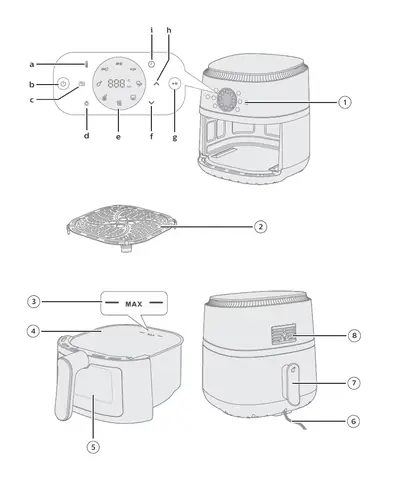 產品手冊 - 星樂視透視海星氣炸鍋4.2l(na221)