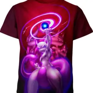 Most Powerful Mewtwo – Pokemon All Over Print T-shirt