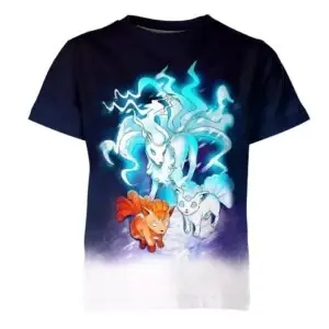 Ninetales And Vulpix – Pokemon All Over Print T-shirt