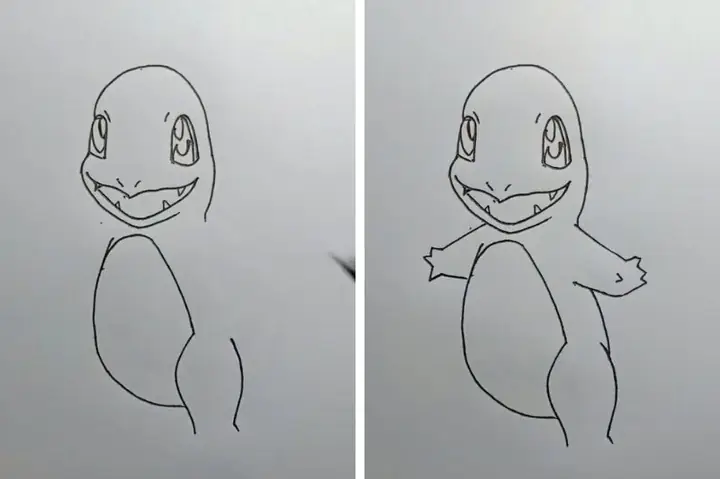Bước 2: Vẽ Thân Pokemon