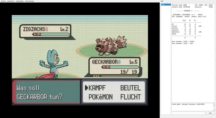 R/pokemonrng - Pokemon Gen3 - Lua Script For Mgba