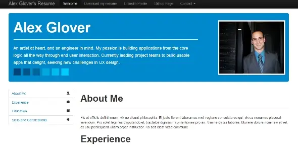 Html Resume Template
