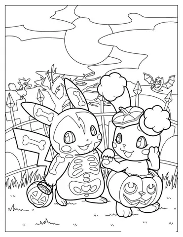 Tranh Tô Màu Pokemon Cute, Dễ Thương