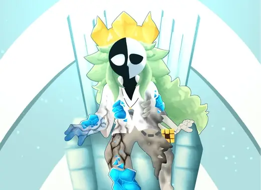 Artistic Rendition Of Unova's Martyred Hero, Sitting Atop His Throne In A Grizzled And Unsettling State.