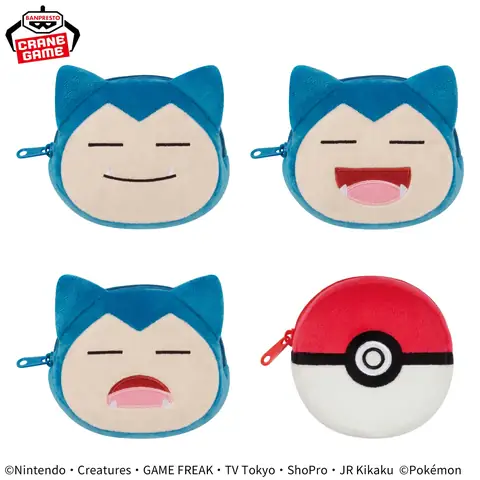 Pokemon - Snorlax Face And Pokeball Mini Pouch (4 Types)