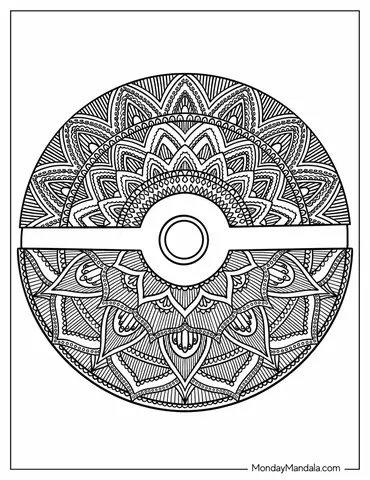 Intricate Pokeball Mandala