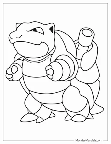 Coloring Sheet Of Blastoise