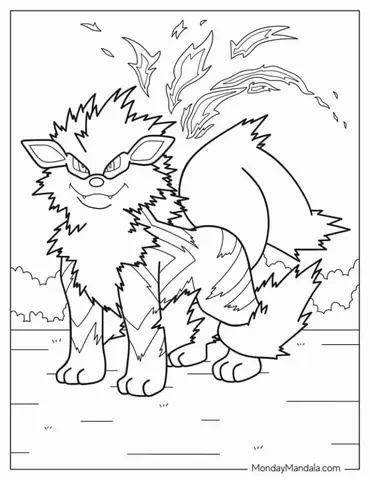 Arcanine Pokemon To Color