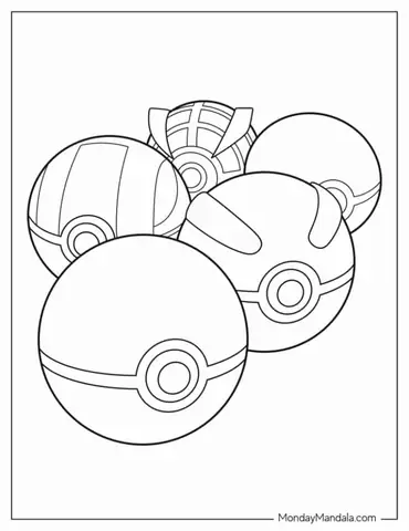Pokemon Poke Ball Coloring Page