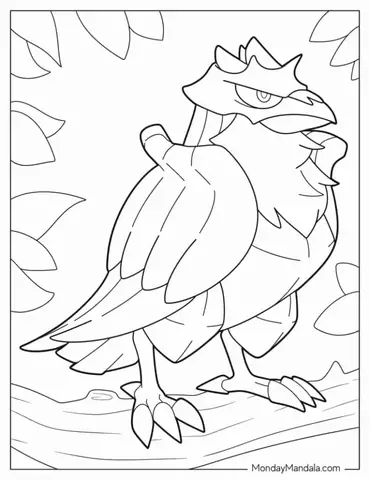 Corviknight Perched On A Branch