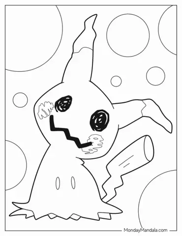 Coloring Sheet Of Mimikyu