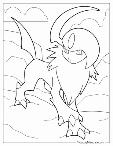 Absol On Rocky Terrain