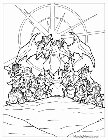 Pokemon Coloring Sheet