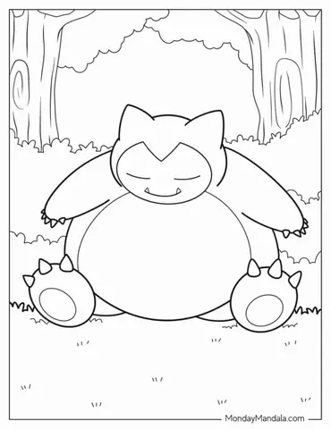 Snorlax Pokemon To Color In
