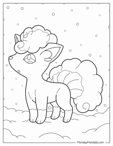 Kawaii Alolan Vulpix In The Snow