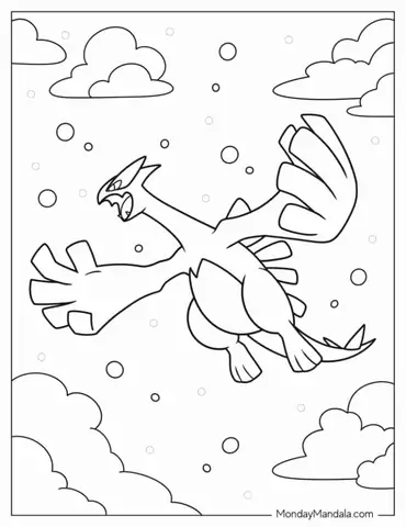 Lugia Legendary Pokemon To Color