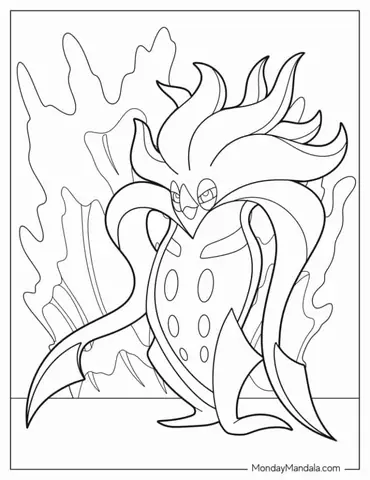 Malamar Psychich Pokemon Coloring In