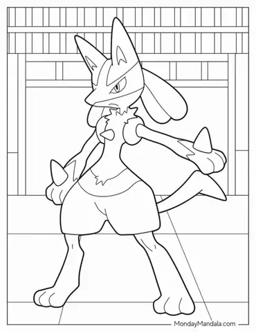Lucario Pokemon To Color