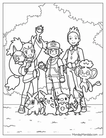 Full Page Pokemon Coloring Page