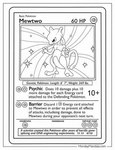Mewtwo Pokemon Card