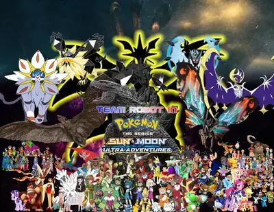 Team Robot In Pokemon Sun & Moon Ultra Adventures Poster (remake)