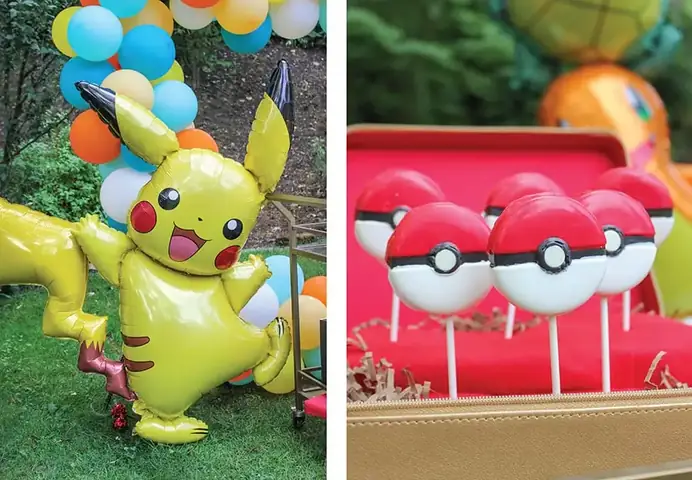 Pokemon Birthday Party, Pokemon, Pokemon Party, Pokemon Diy, Pokemon Birthday Cake, Pokemon Birthday Party Ideas, Diy Pokemon Cake, Pikachu, Pikachu Cake, Poke Ball Oreo Pops, Poke Ball, Pikachu Ice Cream Cone, Pikachu Balloon, Pokemon Punch Game, Poke-a-ball, Creative Gift Packaging, Poke Ball Gift Box, Diy Pokemon Gift Box, Just Add Confetti, Kids Birthday, Diy Decorations, Sawyer's Pokemon Birthday Party, Homemade Cake, Diy Cake, Oreo Pops, Poke Ball Pops, Pikachu Ice Cream,
