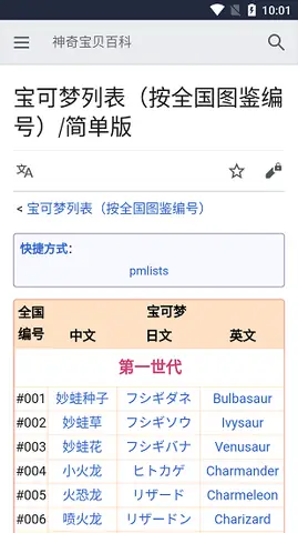 神奇宝贝百科介绍